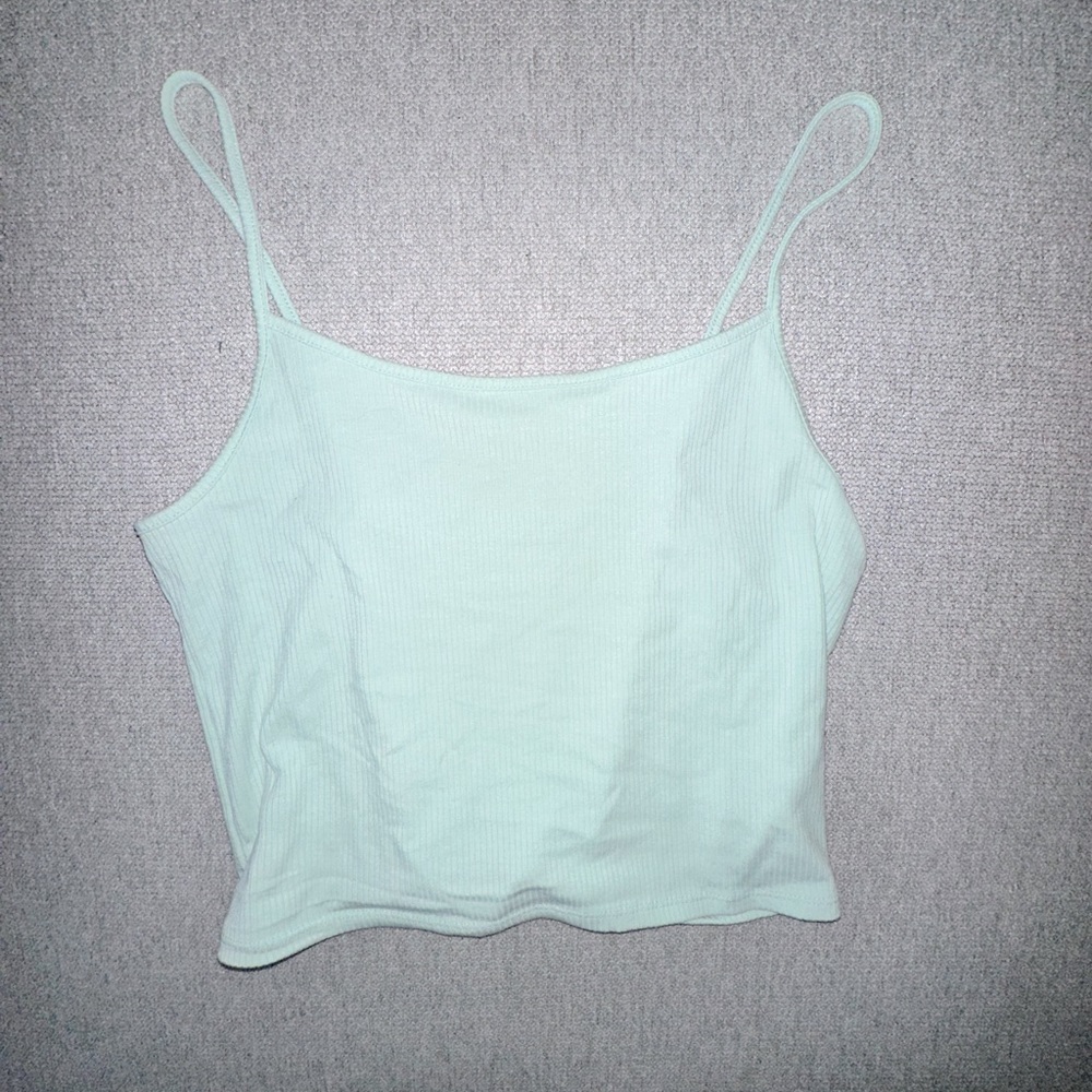 Light Green Cropped Tank Top